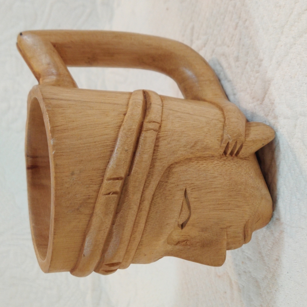Ifugao Carved Wooden Tiki Bar Souvenir Mug